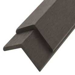 vidaXL Cornière de terrasse 5 pcs WPC 170 cm Marron foncé