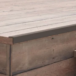 vidaXL Cornière de terrasse 5 pcs WPC 170 cm Marron foncé