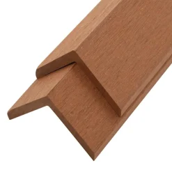 vidaXL Cornière de terrasse 5 pcs WPC 170 cm Marron clair