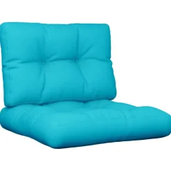 vidaXL Coussins de palette lot de 2 turquoise tissu