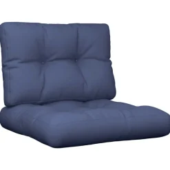 vidaXL Coussins de palette lot de 2 bleu marine tissu
