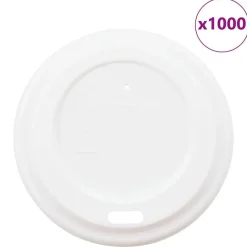 vidaXL Couvercles de tasses à café en papier Ø60 mm 4oz 1000 pcs blanc
