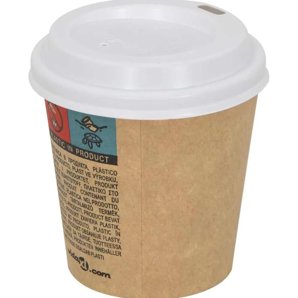 vidaXL Couvercles de tasses à café en papier Ø60 mm 4oz 1000 pcs blanc