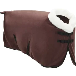 vidaXL Couverture Équine Brun Foncé Complet 75 cm Fleece polaire