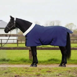 vidaXL Couverture Équine Bleu marine 75 cm Fleece polaire