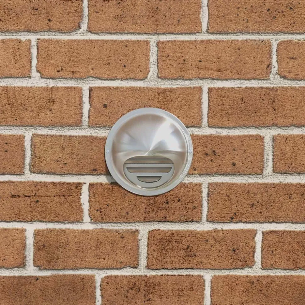 vidaXL Couvre-vent Air 2 pcs Argent 80 mm Acier inoxydable
