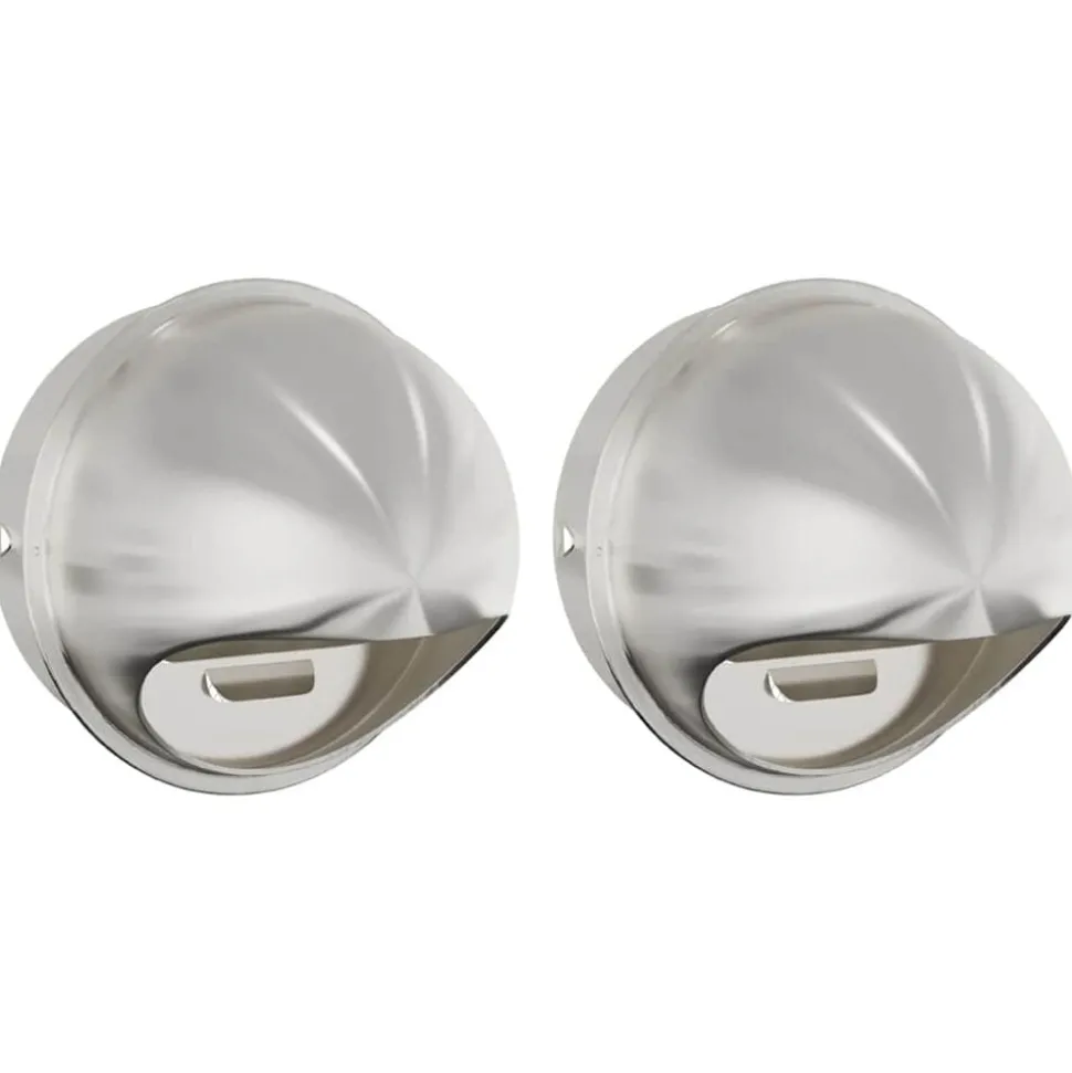 vidaXL Couvre-vent Air 2 pcs Argent 200 mm Acier inoxydable