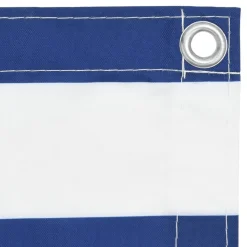 vidaXL Écran de balcon Blanc et bleu 75x300 cm Tissu Oxford