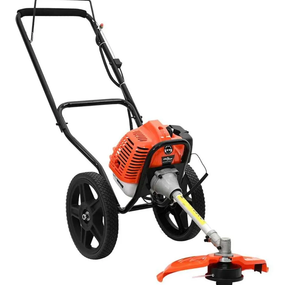 vidaXL Débroussailleuse avec roues orange 52 cc 1,45 kW