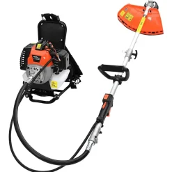vidaXL Débroussailleuse sac à dos conception orange 52 cc 1,45 kW
