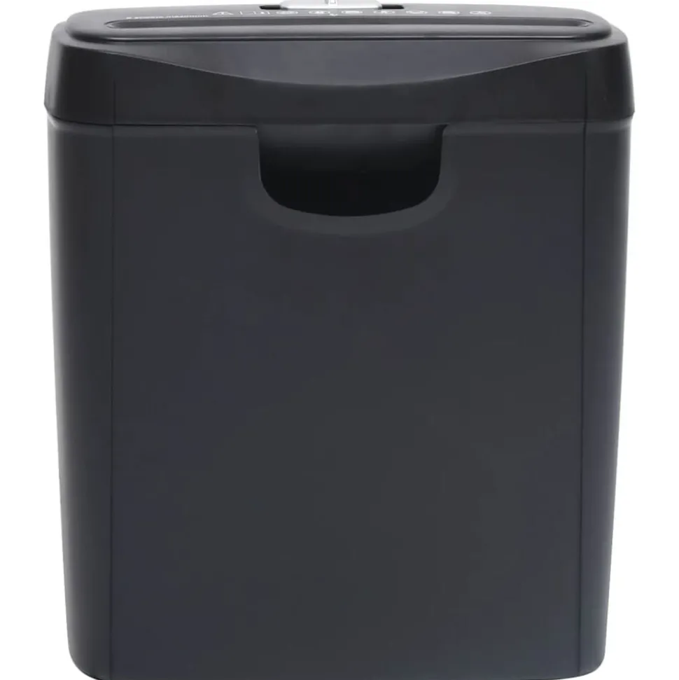 vidaXL Déchiqueteuse de papier 6 feuilles à coupe en bandes Noir
