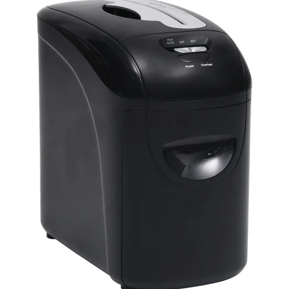vidaXL Déchiqueteuse de papier 10 feuilles à micro-coupe Noir