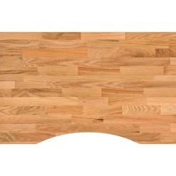 vidaXL Dessus de bureau marron clair bois chêne massif rectangulaire