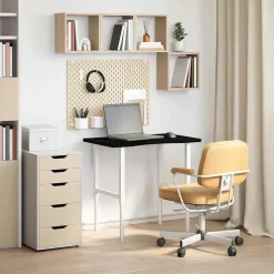 vidaXL Dessus de bureau marron foncé bois chêne massif rectangulaire
