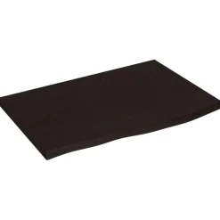 vidaXL Dessus de bureau marron foncé 60x40x2 cm bois chêne traité