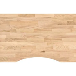 vidaXL Dessus de bureau non traité bois massif de chêne rectangulaire