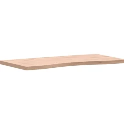 vidaXL Dessus de bureau 80x(36-40)x2,5 cm bois massif de hêtre