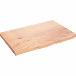 vidaXL Dessus de table marron clair 60x40x2 cm bois chêne traité