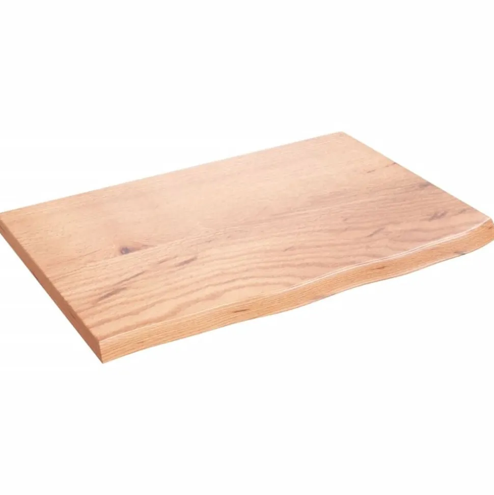 vidaXL Dessus de table marron clair 60x40x2 cm bois chêne traité