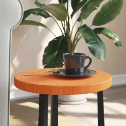 vidaXL Dessus de table rond cire marron Ø30x2,5 cm bois de pin massif