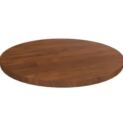 vidaXL Dessus de table rond Marron foncé Ø30x1,5cm Chêne massif traité