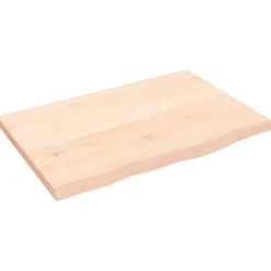vidaXL Dessus de table 60x40x2 cm bois de chêne massif non traité