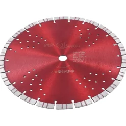 vidaXL Disque de coupe diamanté avec turbo et trous Acier 300 mm
