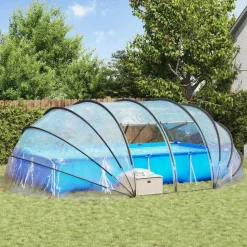 vidaXL Dôme de tente de piscine Transparent 538 x 440 x 204 cm PVC