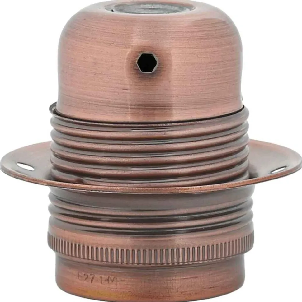 vidaXL Douilles de lampe 2 pcs bronze rouge E27