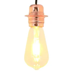 vidaXL Douilles de lampe 2 pcs bronze or rose E27
