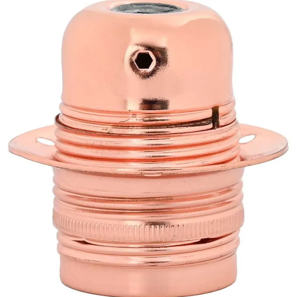 vidaXL Douilles de lampe 2 pcs bronze or rose E27