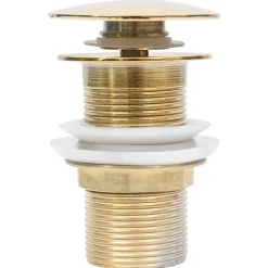 vidaXL Drain à poussoir sans débordement Doré 6,4x6,4x9,1 cm