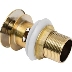 vidaXL Drain à poussoir sans débordement Doré 6,4x6,4x9,1 cm