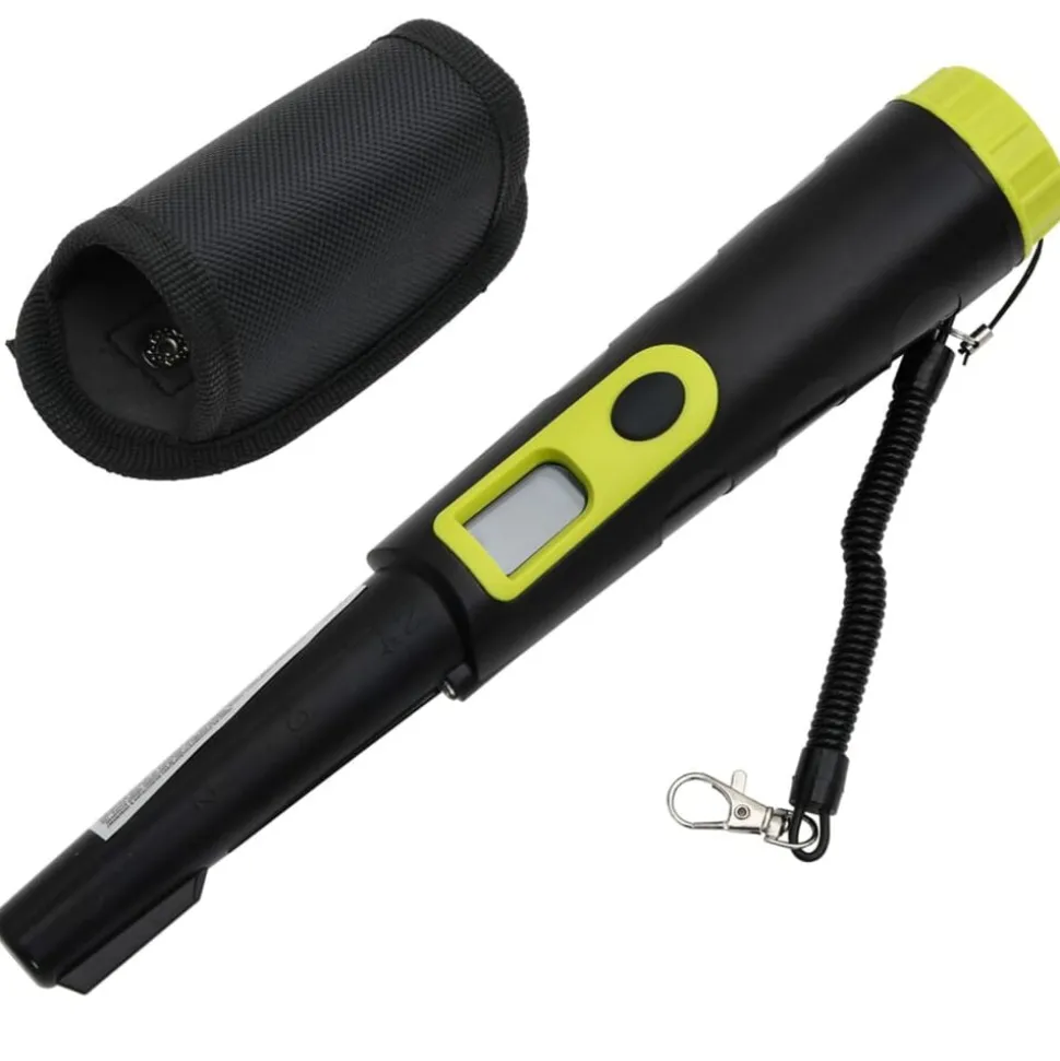 vidaXL Détecteur de métaux pinpointer avec écran LCD noir et jaune