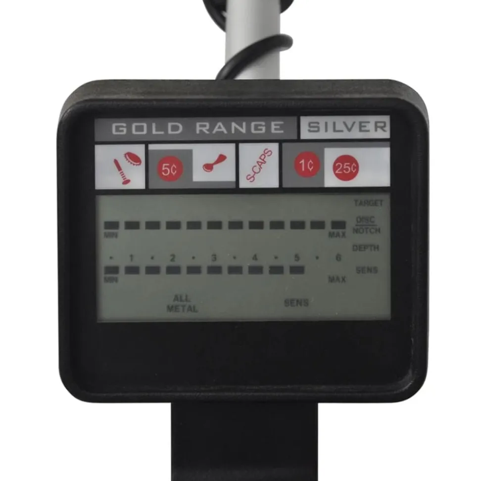 vidaXL Détecteur de métaux 20 cm Profondeur de recherche 300 cm LCD
