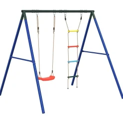 vidaXL Ensemble de balançoire d'extérieur avec balançoire et échelle