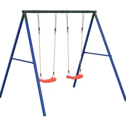 vidaXL Ensemble de balançoire d'extérieur avec 2 balançoires