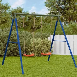 vidaXL Ensemble de balançoire d'extérieur avec 2 balançoires