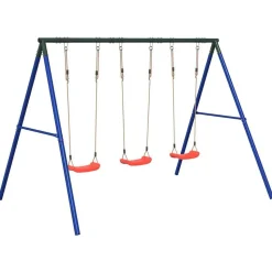vidaXL Ensemble de balançoire d'extérieur avec 3 balançoires