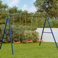 vidaXL Ensemble de balançoire d'extérieur avec 3 balançoires