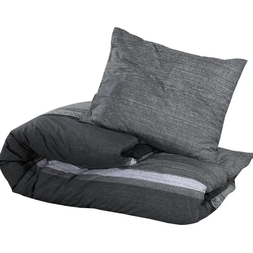 vidaXL Ensemble de housse de couette gris foncé 140x200 cm Coton