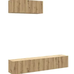 vidaXL Ensemble de meuble TV mural 3 pcs chêne artisanal