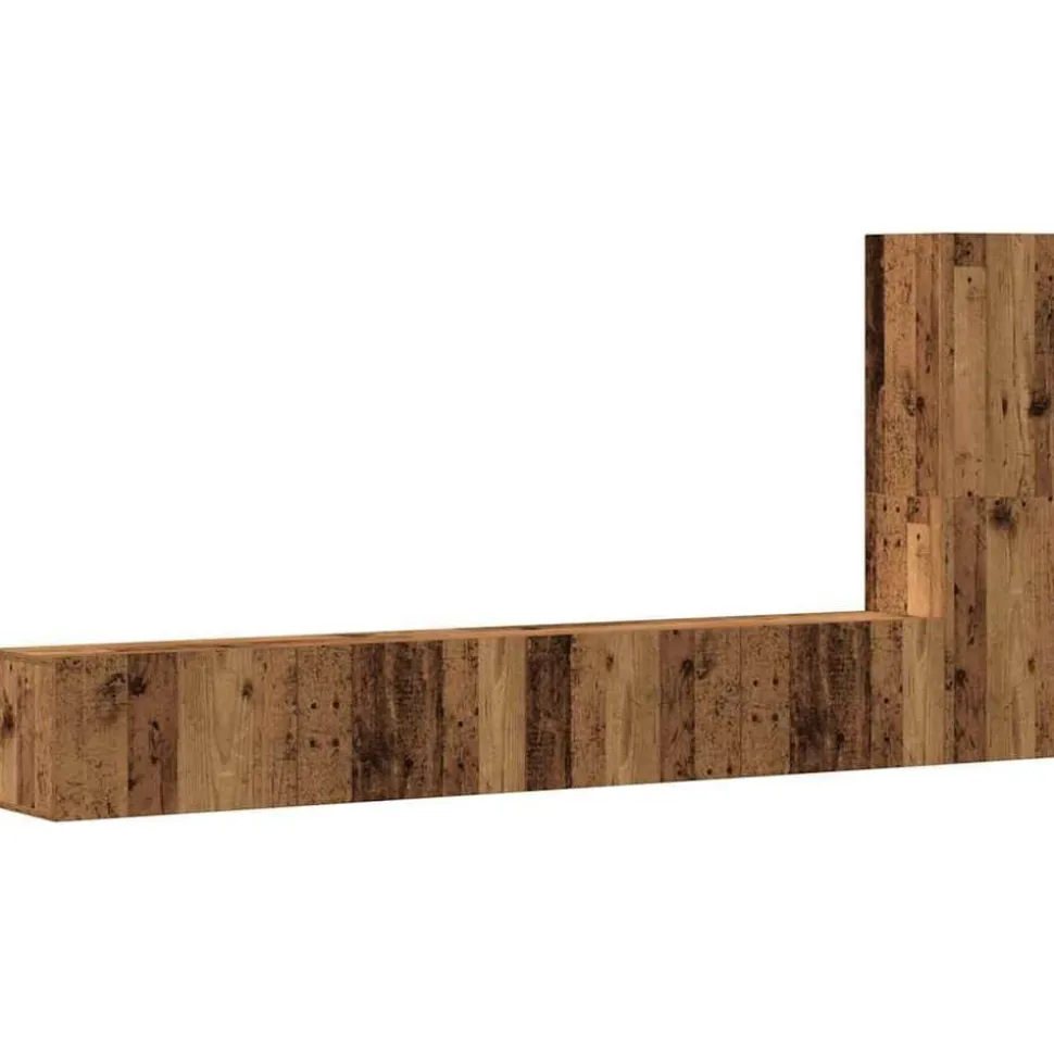 vidaXL Ensemble de meuble TV mural 3 pcs vieux bois bois d'ingénierie