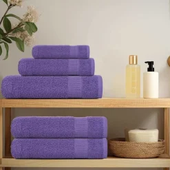 vidaXL Ensemble de serviettes FROGN 12 pcs violet 360 g/m²