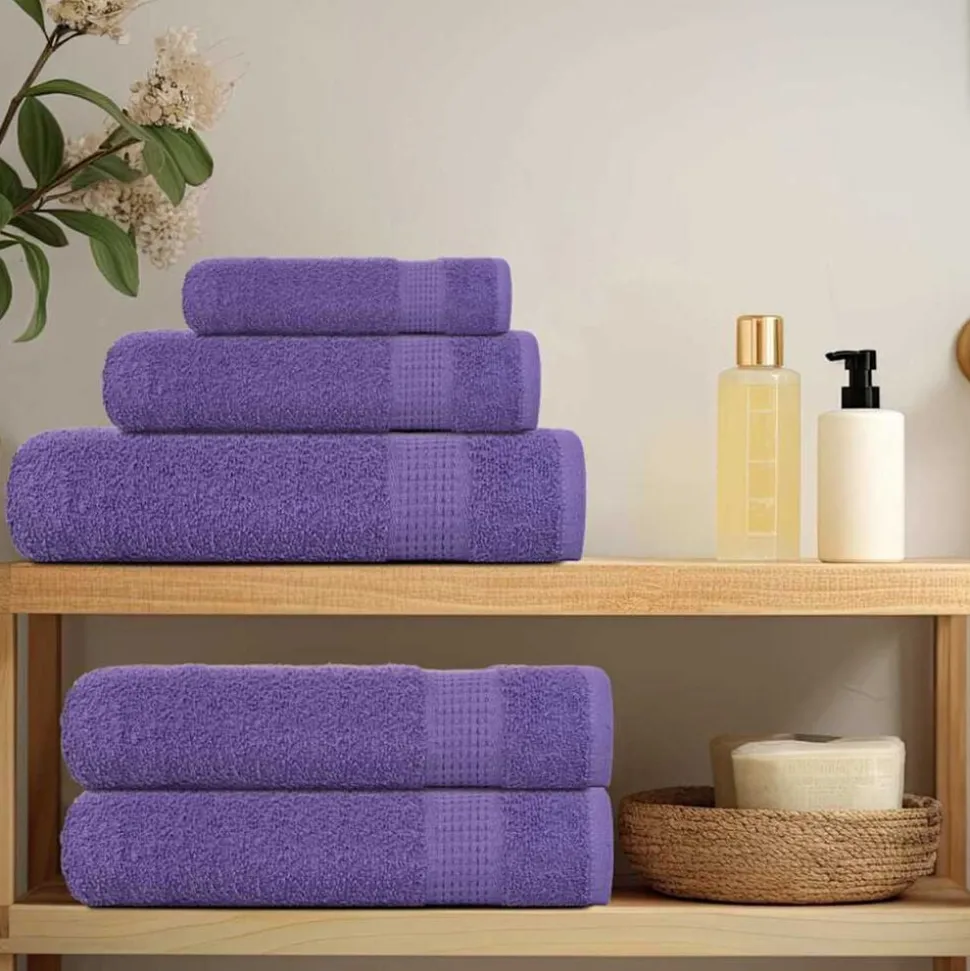 vidaXL Ensemble de serviettes FROGN 12 pcs violet 360 g/m²