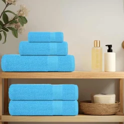 vidaXL Ensemble de serviettes FROGN 8 pcs turquoise 360 g/m²