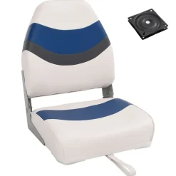 vidaXL Ensemble de sièges de bateau pliables lot de 2 dossier haut