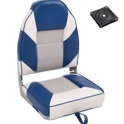 vidaXL Ensemble de sièges de bateau pliables lot de 2 dossier haut