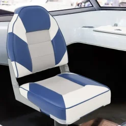 vidaXL Ensemble de sièges de bateau pliables lot de 2 dossier haut