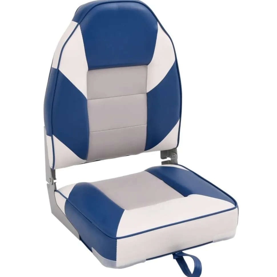 vidaXL Ensemble de sièges de bateau pliables lot de 2 dossier haut